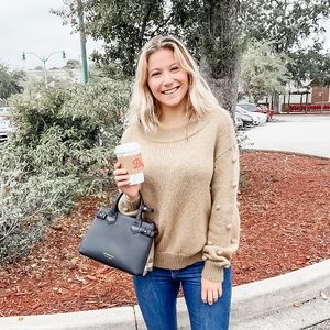 Pom Pom Sleeve Sweater